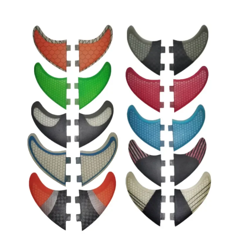 Fins Laterais Duplos para Prancha de Surf, Fins de Longboard em Vários Tamanhos, Conjunto de 2 Peças, Acessórios para Prancha de Surf, Skimboard e SUP