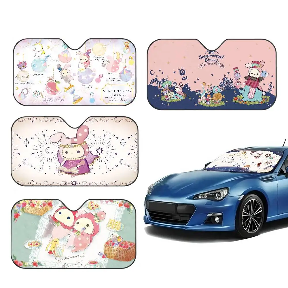 S-Sentimental Circus Personalized Windshield Sunshade Car Cover Sun Shade Auto Sun Visor Car-covers Car Solar Protection