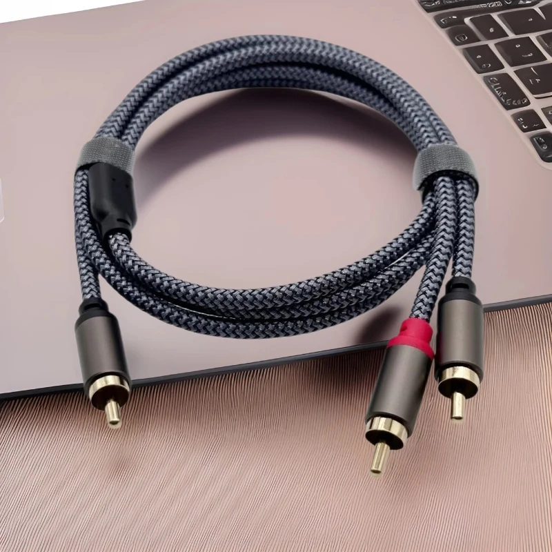 0.3/0.5/3 متر قصيرة RCA الفاصل كابل الصوت RCA 1 إلى 2 ذكر إلى أنثى مهايئ الرافعة الحبل للتلفزيون CD DVD مضخم الصوت المتكلم