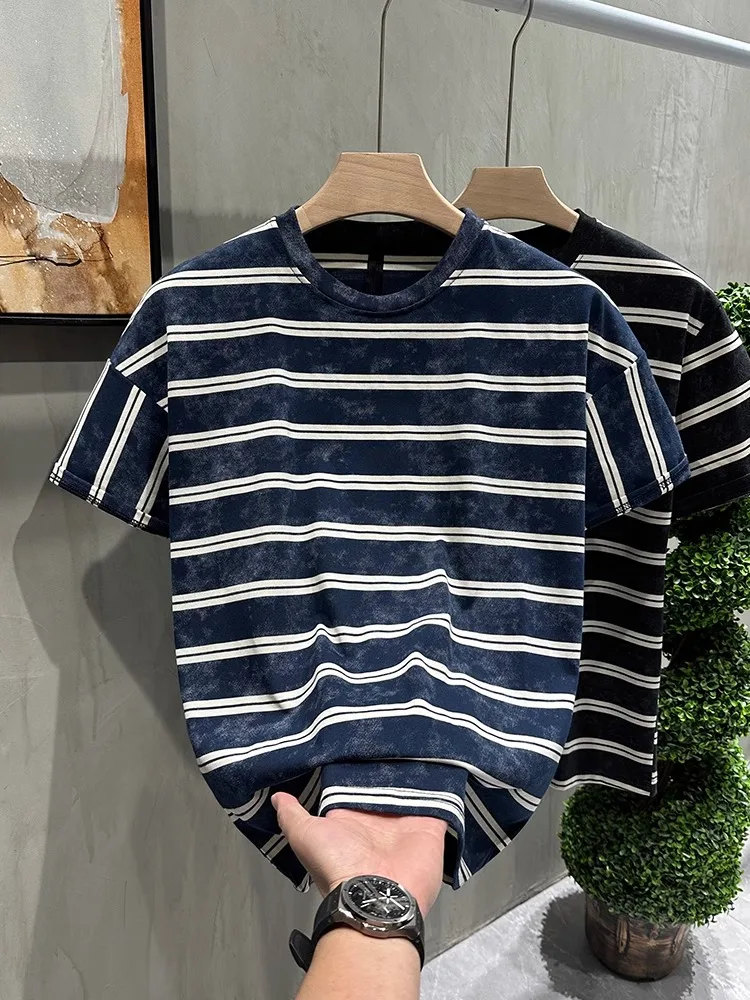 loose-men's-ort-sve-t-irt-casual-striped-tie-dye-design-faionable-versatile-f-sve-ket-handkerchief