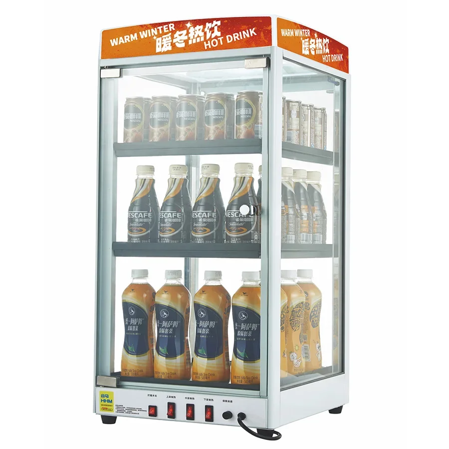 Wholesale good quality convenience stores heating cabinet for drinks beverage