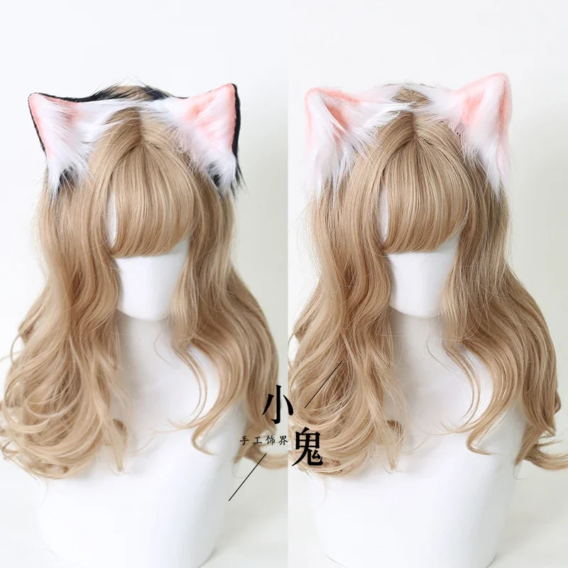 Original hand-made Headband Lolita Headwear cat ear gothic wind cosplay beast ear hairpin Hair Accessaries