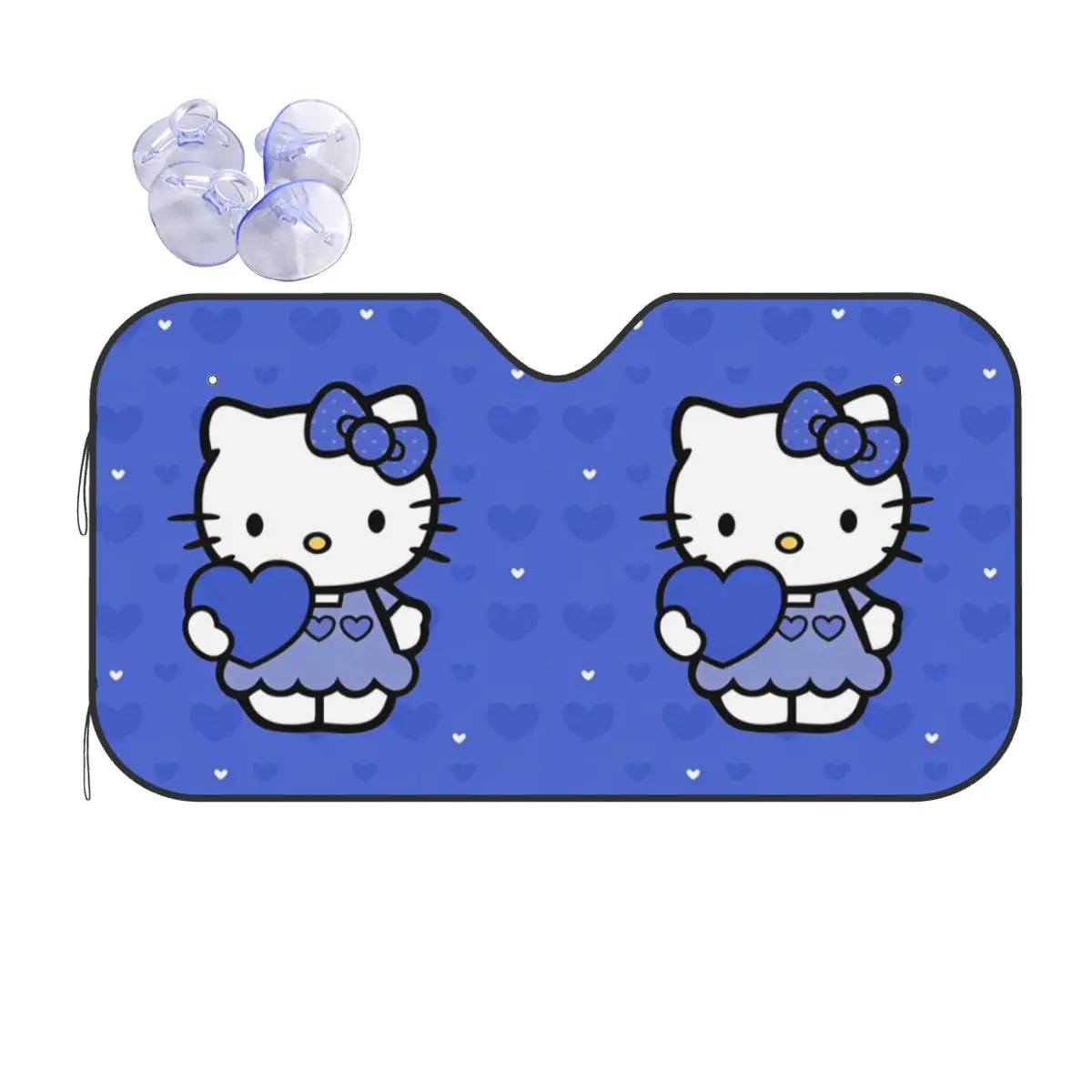 Blue Hello Kitty Windshield Sunshade Fashion Cover Front Block Window 70x130cm Sunshade Visor Car-styling