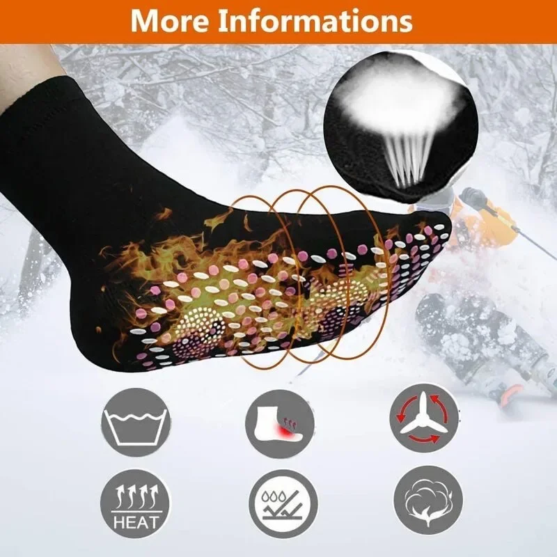 1 Pair Tourmaline Slimming Health Sock Self Heating SocksMagnetic Self-Heating SocksFoot Massage Thermotherapeutic Sock New