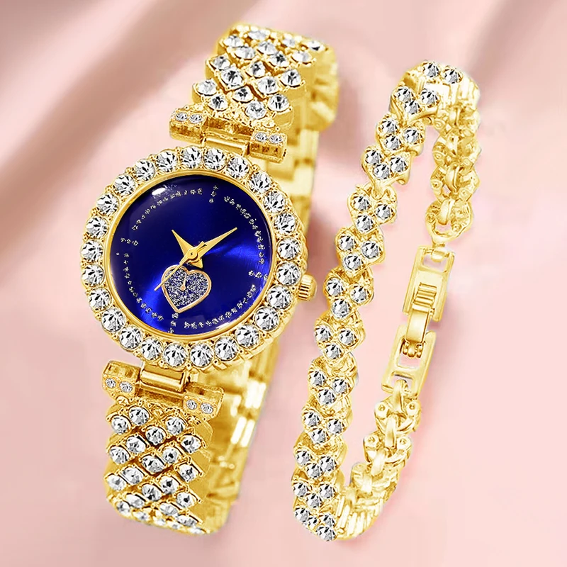 2Pc New Women's Quartz Watch - Gift And Exquisite Combination - Suitable For All Holiday Occasions