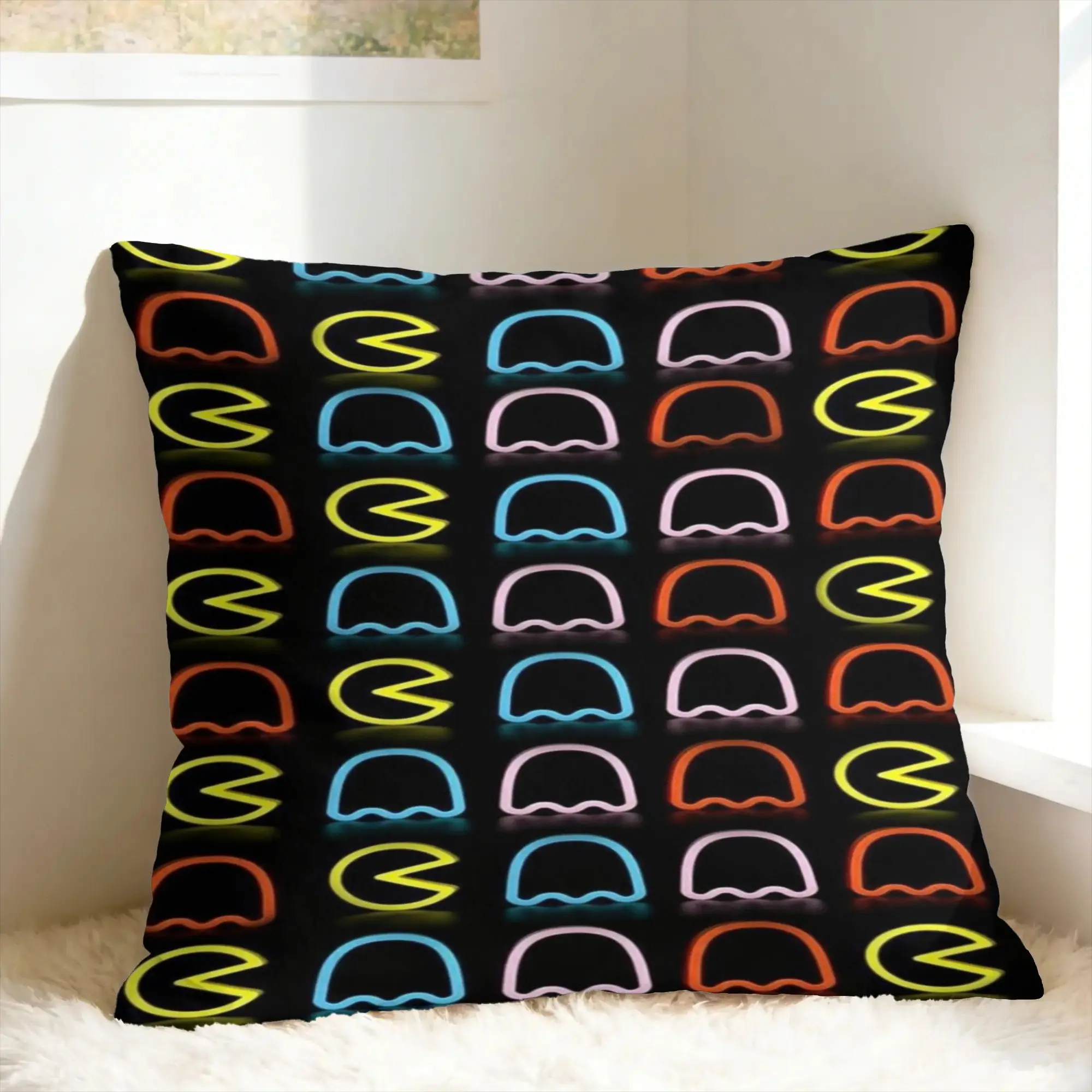 Pillow Cover Pac-Man  Funny Pillow Case For Living Room Sofa Pillowcases