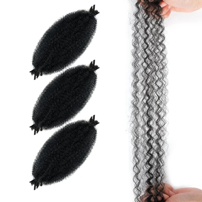 ผมถักเปียแบบแอฟโฟรทวิสต์ ใยสังเคราะห์ ยืดหยุ่น แบบมาร์เลย์ 3 แพ็ค แยกเส้นสำเร็จรูป สำหรับถักผมลอนนุ่มแบบโครเชต์