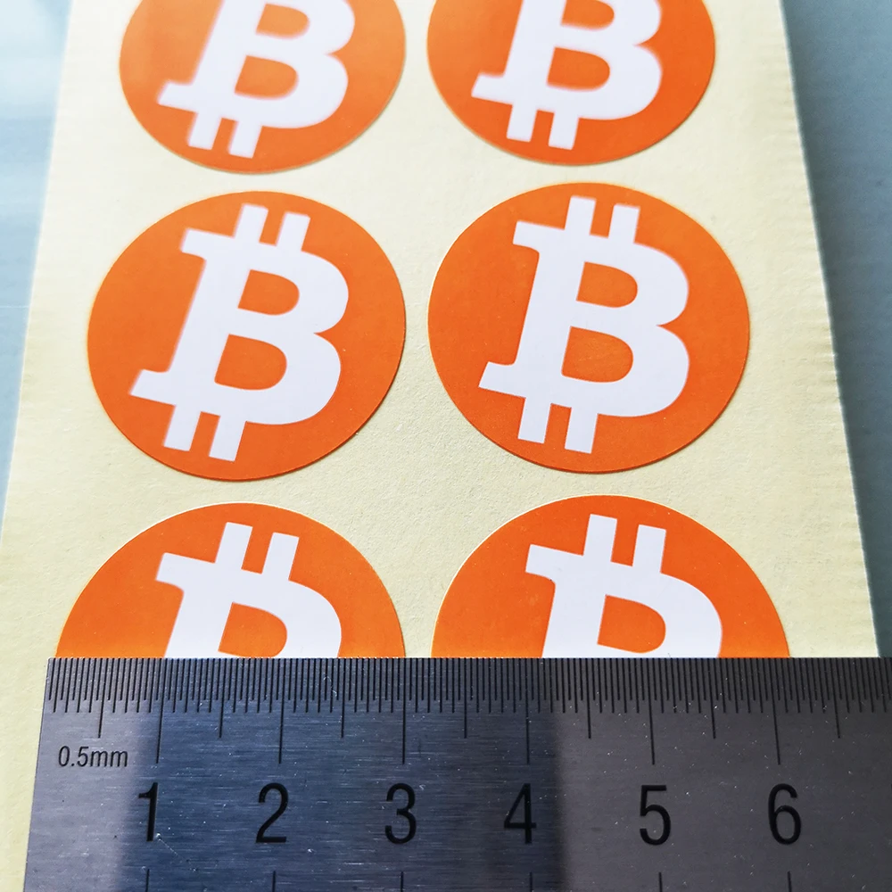 Imagem -06 - Etiqueta do Logotipo para Bitcoin 30 mm 500 Pcs Etiqueta para a Criptografiafuturo Armazenamento do Dinheiro Apenas Descasque e Cole a em Qualquer Lugar Fãs