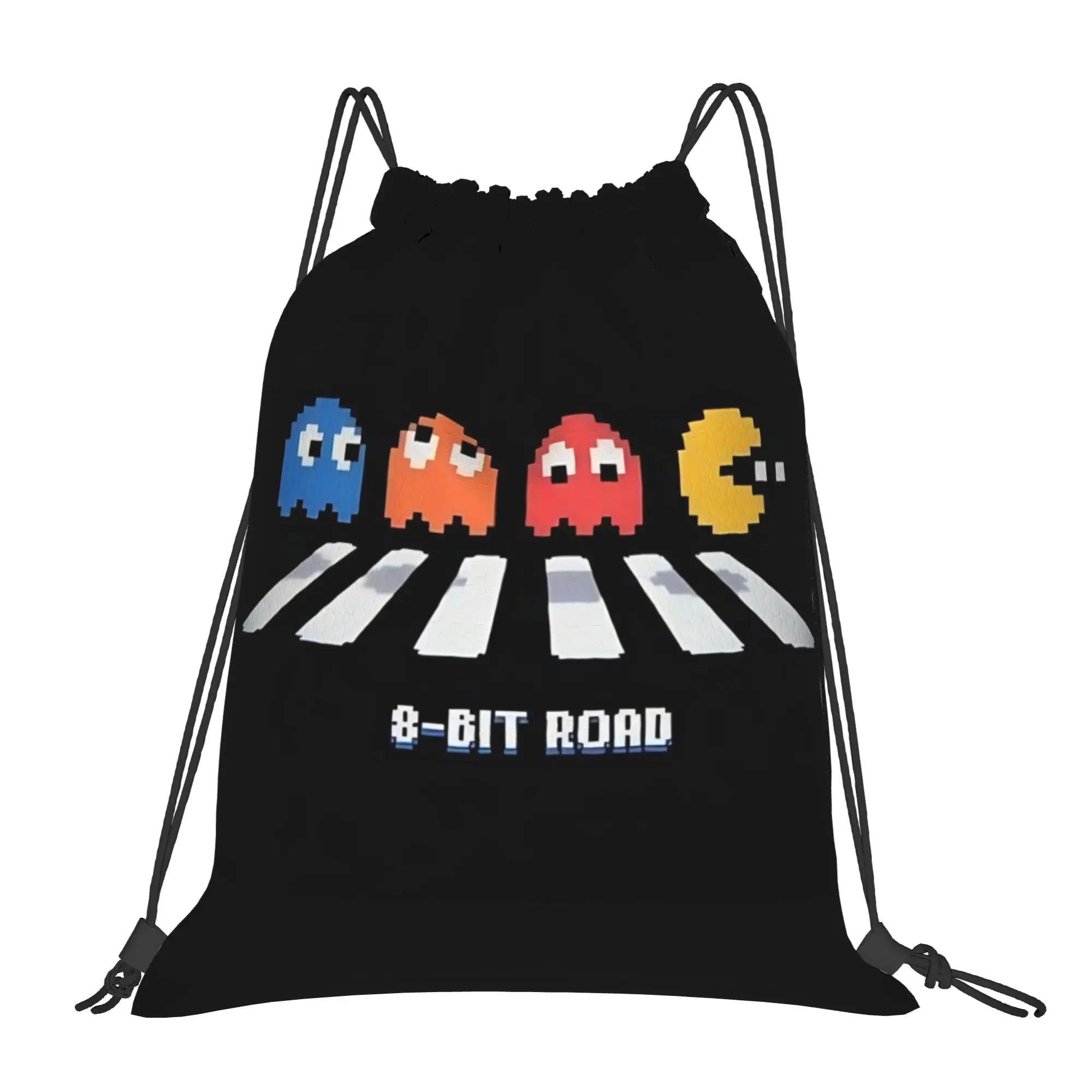 Фото Дорожная сумка-мешок PAC MAN с рисунком Kawaii, сумки на шнурке, многофункциональный портативный рюкзак для подростков, для хранения обуви и одежды для походов