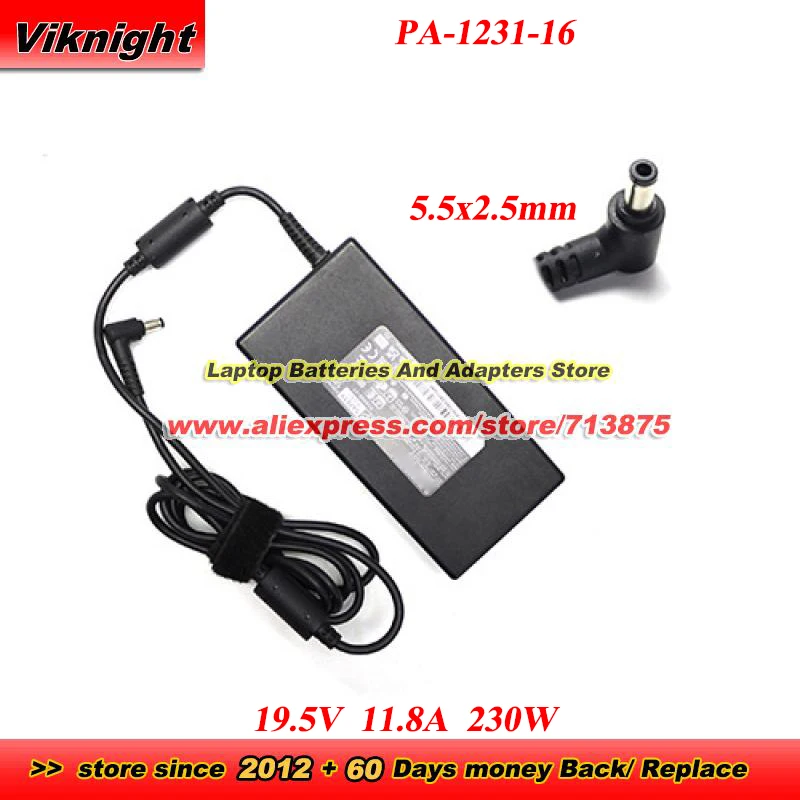 PA-1231-16 AC Adapter 19.5V 11.8A 230W BL0120800745 Charger With 5.5 x 2.5mm Tip Power Supply