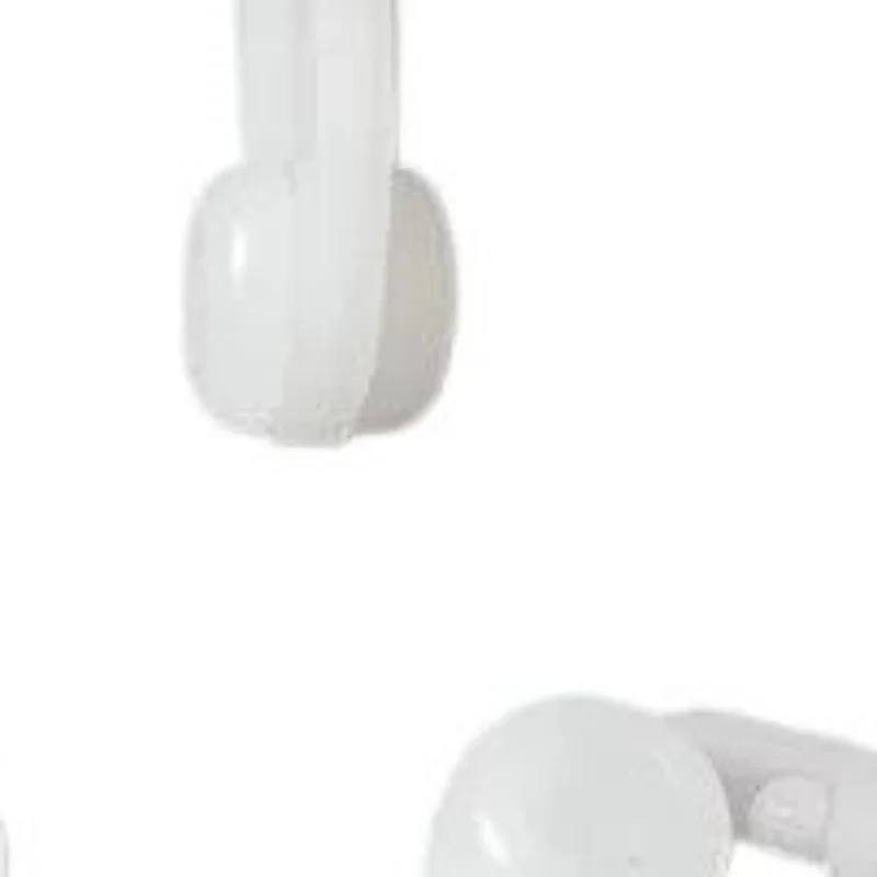 White Plastic Curtain Track Hooks Strong Build Smooth Gliding For Home Curtains