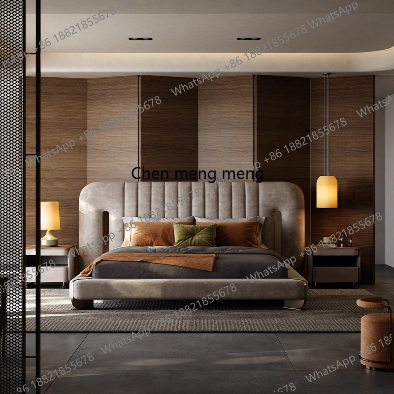 Comfortable Adult Bed Salon Quality Light Luxury Bedroom Double Bed Modern Unusual Wedding Romantic Beliche Hotel Furniture