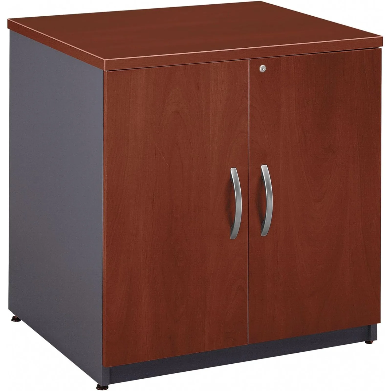 

US Series C Storage Cabinet with Doors in Hansen Cherry, 2 Door Accent Chest for Home and