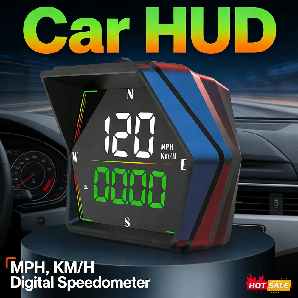 

Автомобильный HUD GPS-дисплей, цифровой спидометр для всех автомобилей и грузовиков, подключи и работай, автозапчасть