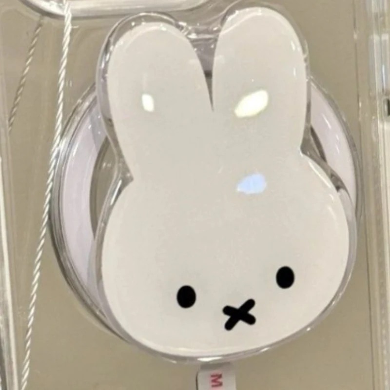 New Miffy Rabbit animation peripheral two-dimensional holder for boys and girls mobile phone case convenient magnetic holder