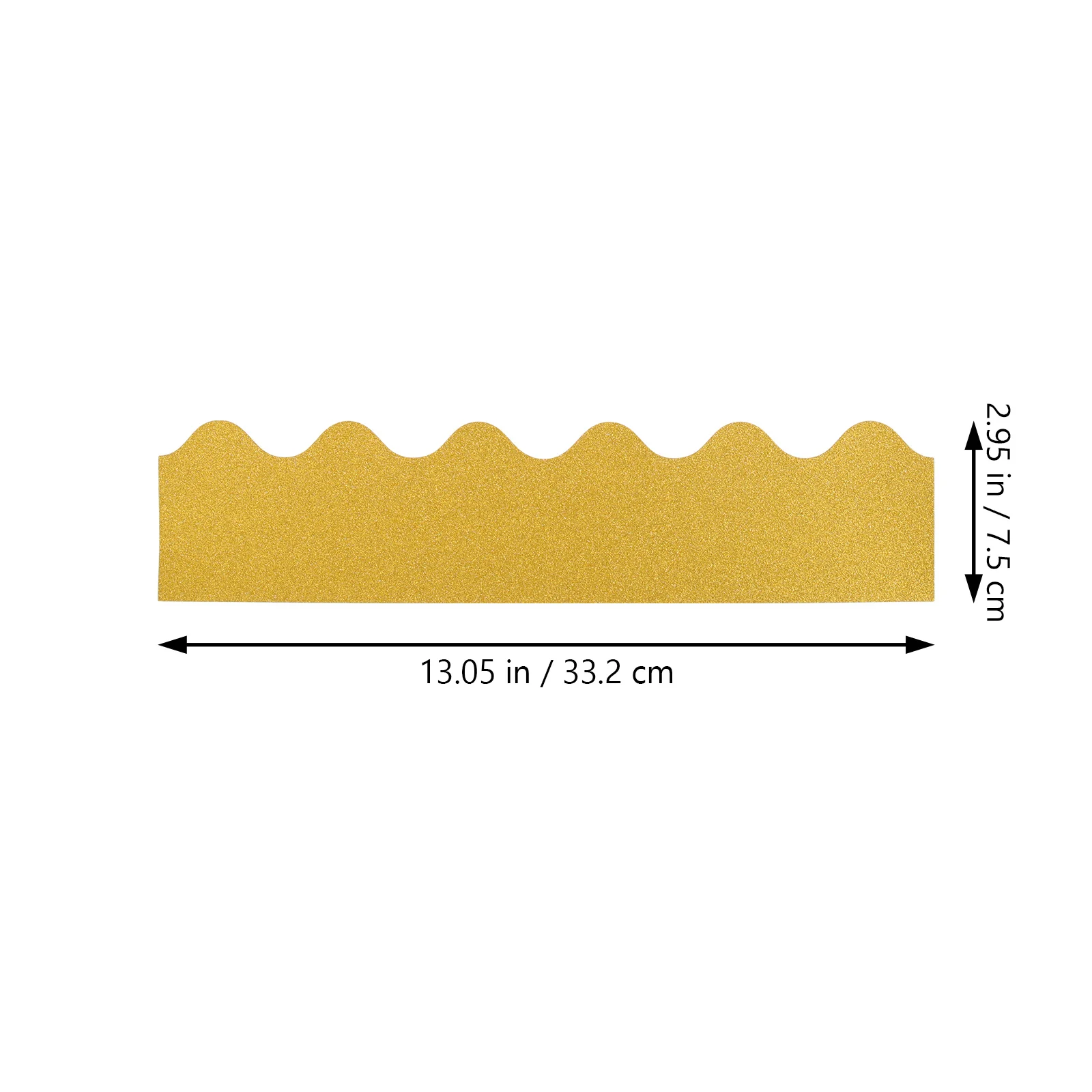 

40Pcs Wave Style Shiny Bulletin Board Trim Scalloped Glitter Border Paper for Classroom Wall Desk Decoration Paper Borders