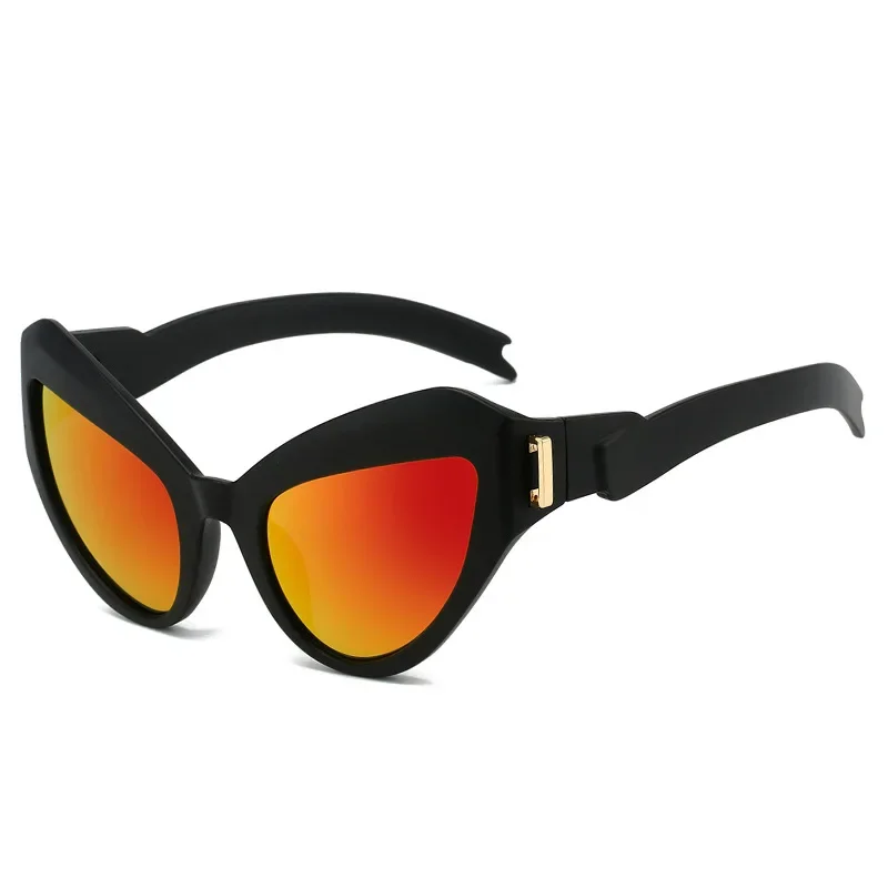 

Kufang New Colorful Cycling Sunglasses Fashion Cat Eye Outdoor Sunglasses Personalized Fashion Show Glasses