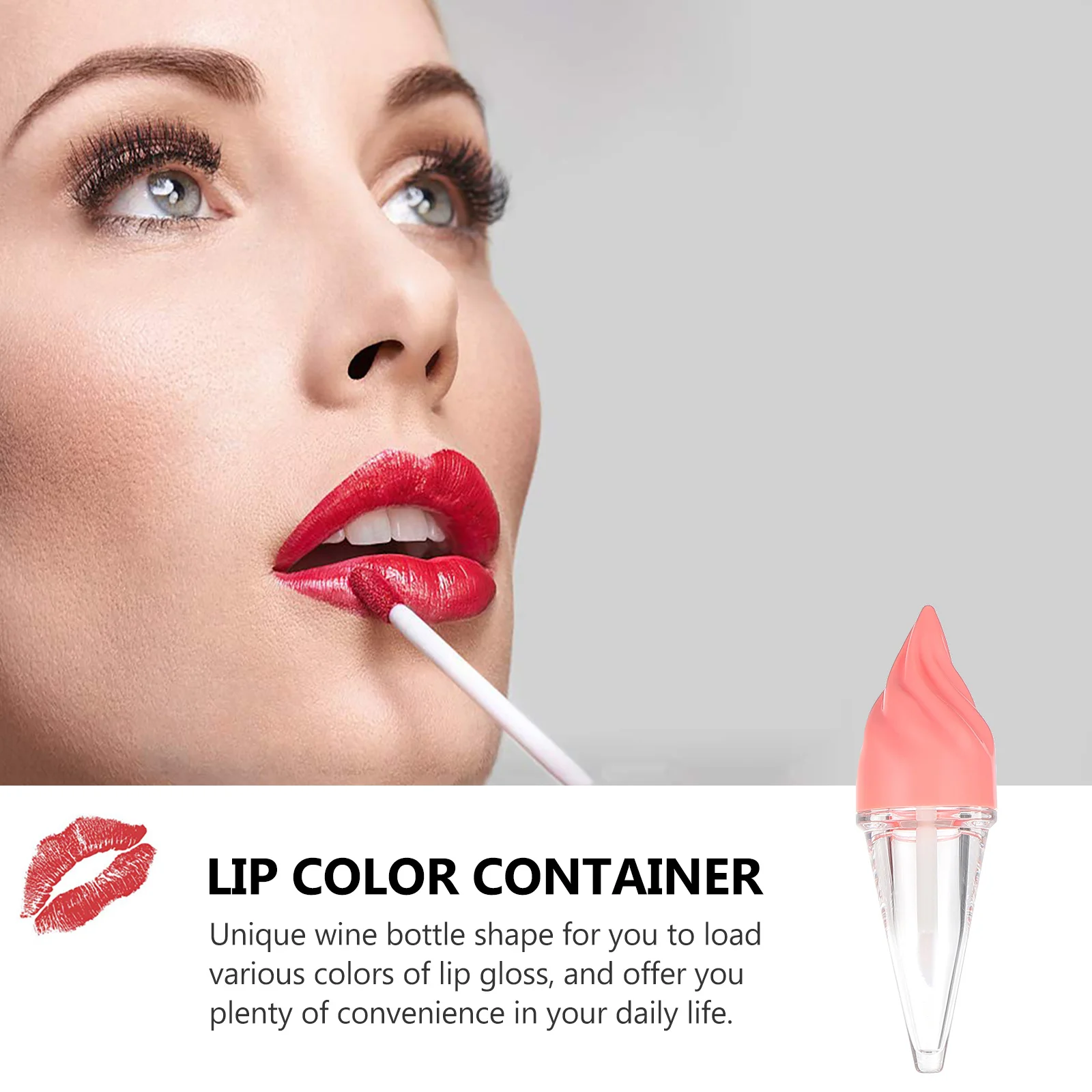 6Pcs DIY Lip Gloss Tube Ice Cream Design Lipstick Bottle Set Portable Mini Container for Personalized Beauty Projects