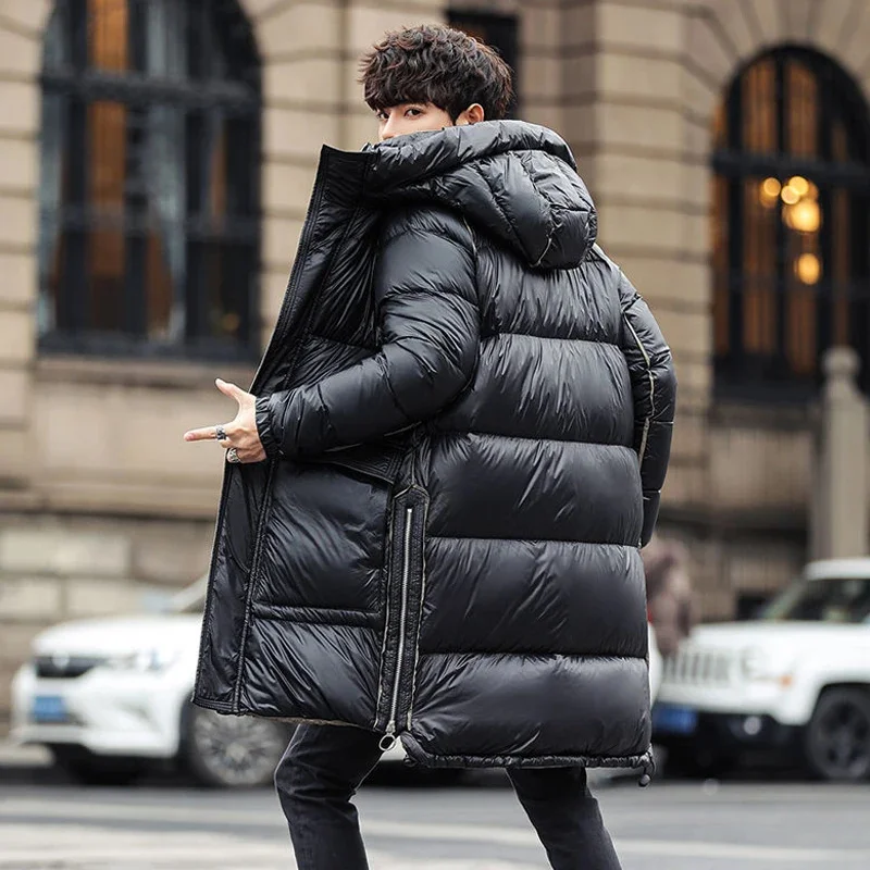 Down Jacket For Men Winter 2025 Luxury brand Fluffy Youth Student Puffer Coat Women With Hood Clothing Man Long