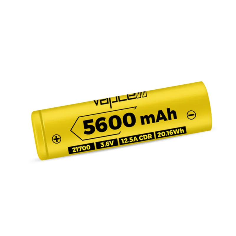 Original Vapcell F56 INR 21700 Battery 5600mAh High Capacity 3.6V Max 12A Rechargeable Lithium Battery For E-bike Scooter Toys