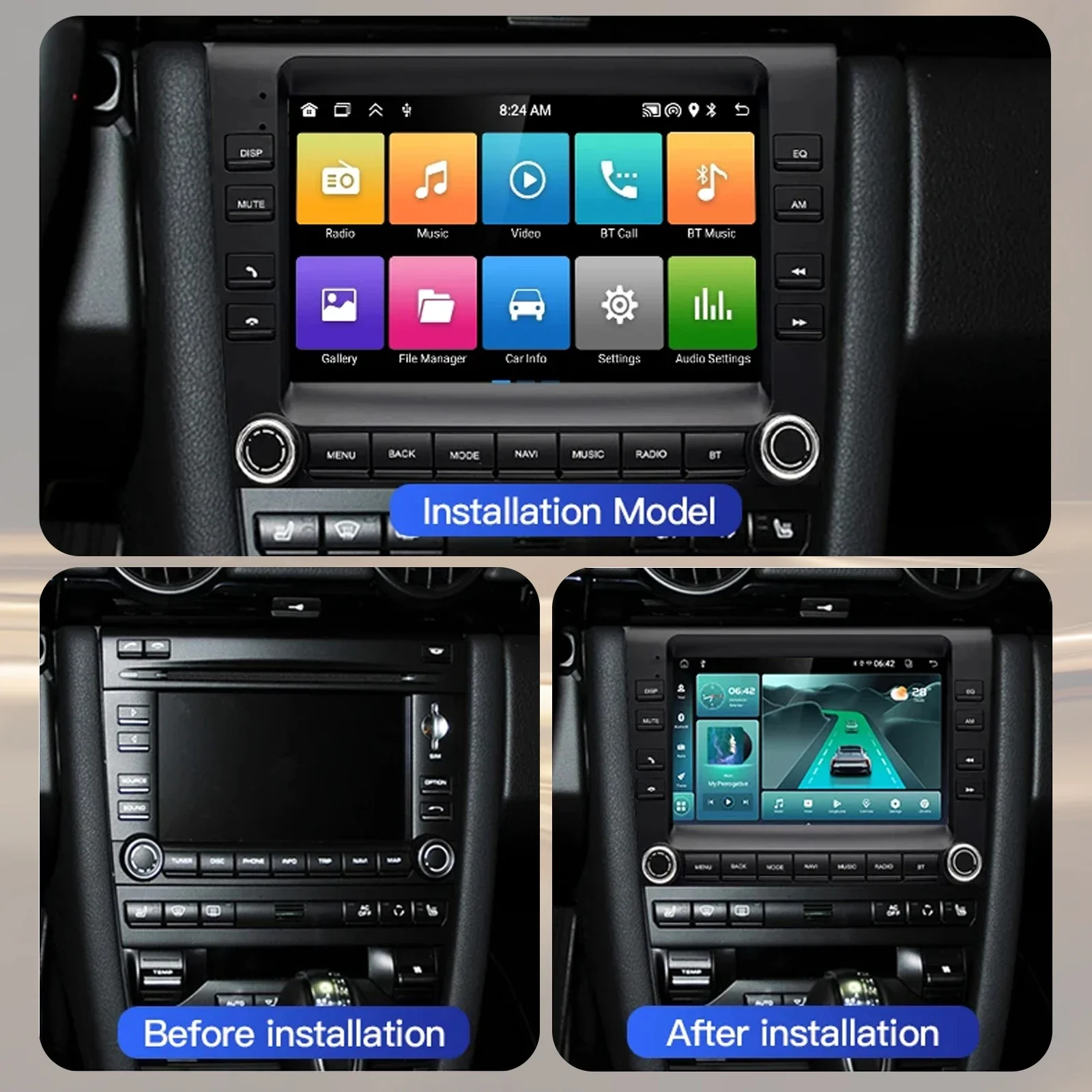 LELV 7“ Andriod Stereo For Porsche Cayman 911 997 Cayman Boxster 987 Car Radio Car Intelligence Player Navi BT DSP Touch Screen