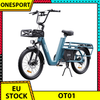 ONESPORT OT01 Electric Cargo Bike 650W Motor 48V 27Ah Battery 20*2.6-inch Tire Cargo E-Bike 25km/h Max Speed 100km Max Range