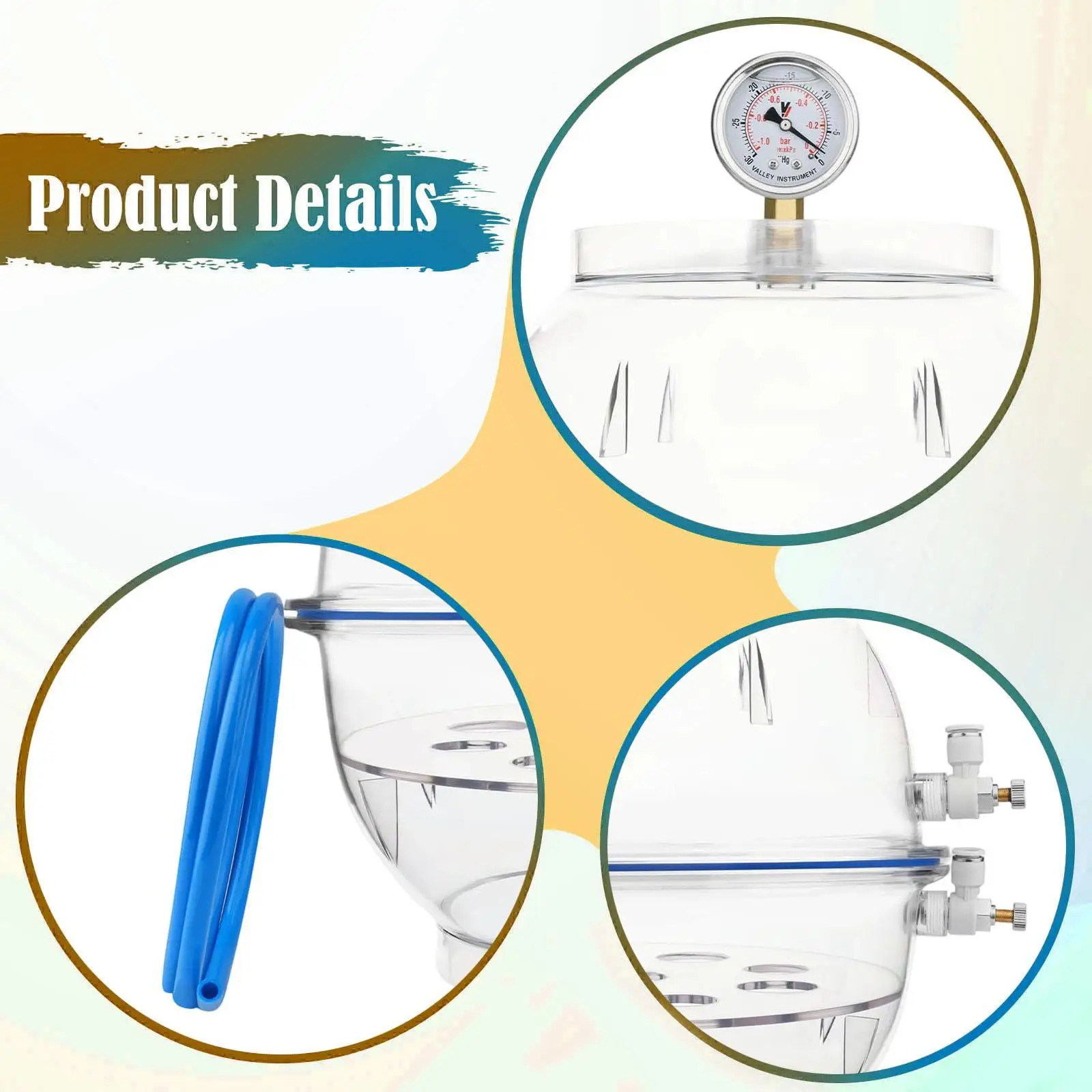 توفر أجهزة تجفيف الفراغ للاستخدام الصناعي مع معدات شفافة لقياس الفراغ #5