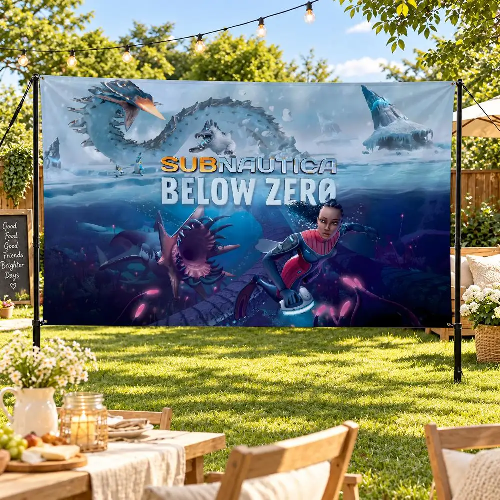 B-Below Zero S-Subnauticas Flags Suitable For Party Club Outdoor Interior Wall Art Decoration Banner Fans Gift