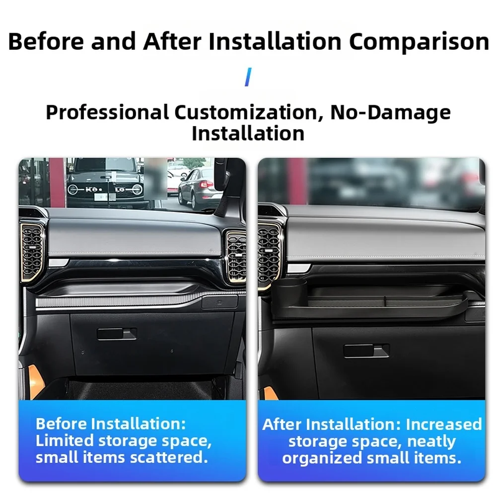 Cup Holder Storage Accessory for Ford For Ranger 2023 2024 2025 LHD Engineered to Fit Passenger Side Dashboard Seamlessly