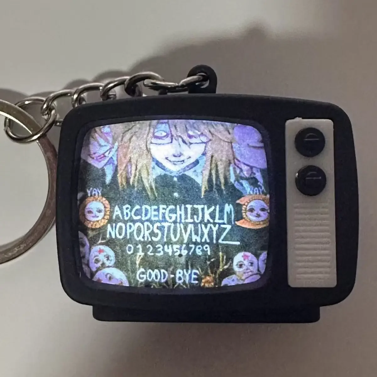 Ranfren Mini TV Set Keychain Model Keyring Creative Television Key Holder Bag Pendant Car Key Ring