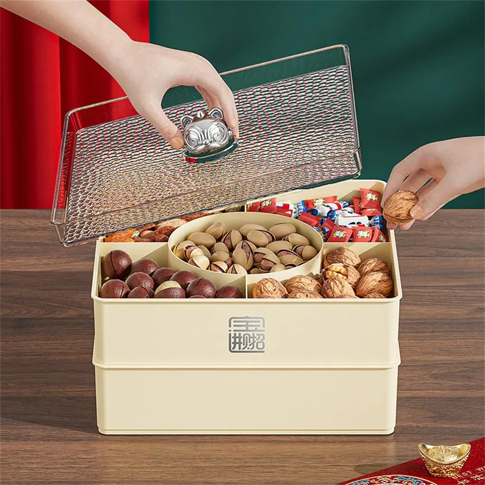 Plastic Storage Box Solid Multi-tier Storage No Odor Convenient And Practical Elegant Design Home Decoration Storage Box Nut Box