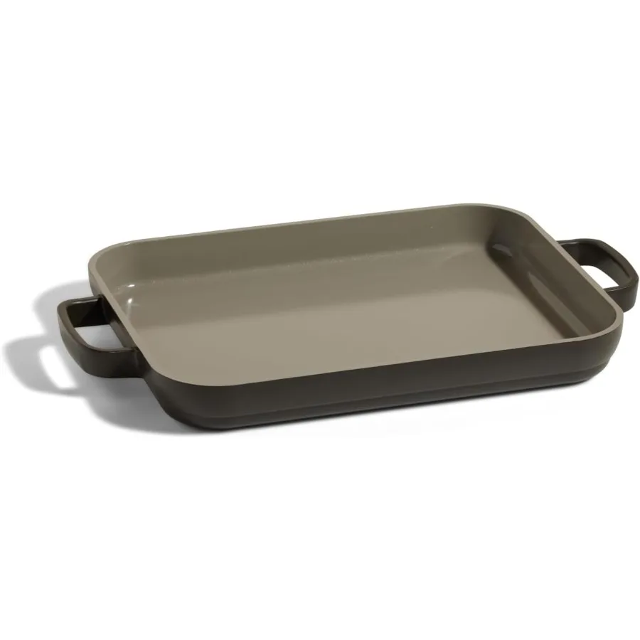 

Mini Griddle Pan 2 Quart Nonstick Ceramic Sheet Pan and Stovetop Griddle with Handles ToxinFree Cast Aluminum Oven Safe up to 4
