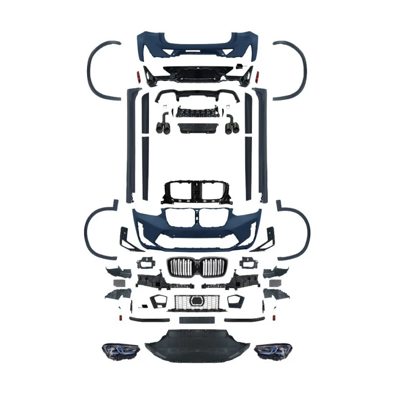 

Suitable for BMW X4 Surround G02 Early to Late Model 22 X4M Front and Rear Bumper Headlight Four-Outlet Tailpipe Large Surround
