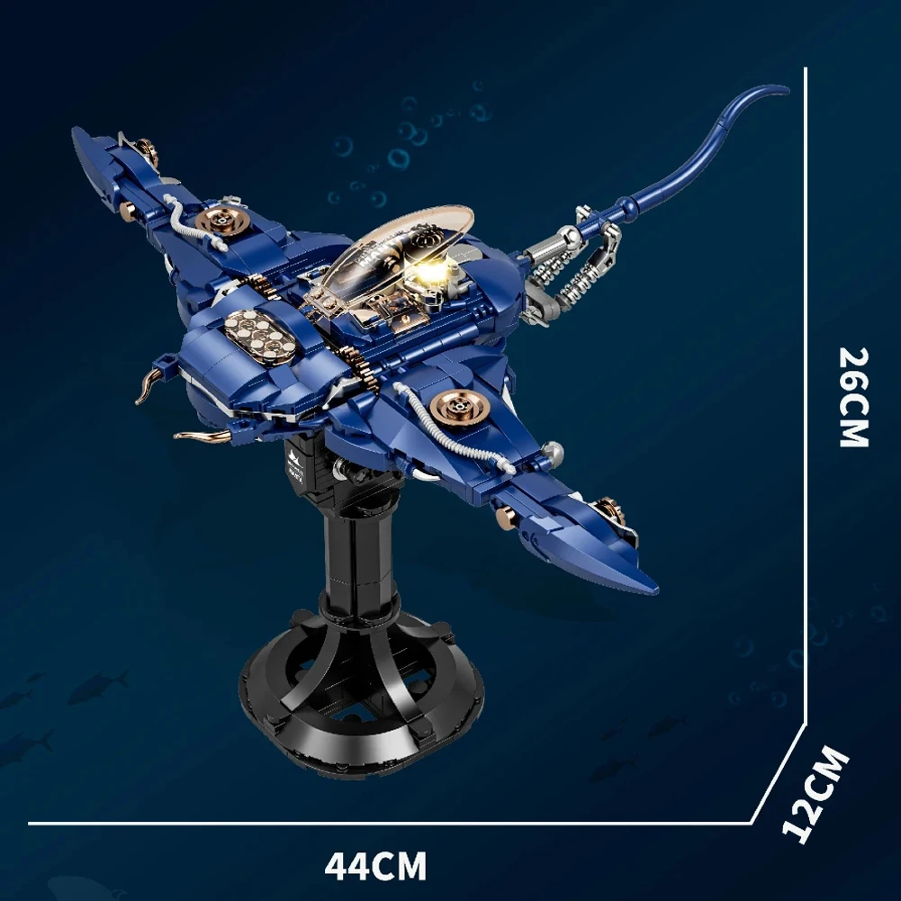 Serie meccanica Creativo MOC Building Blocks Manta Ray Crow Building Blocks Modello 7063 7054 Giocattoli fai da te per il regalo di adulti per bambini