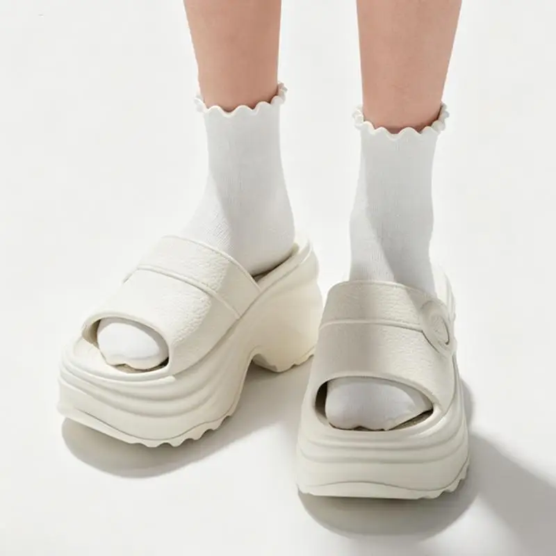 Chunky Plateau-Keilabsatz-Sandalen für Damen – Sommer 2026 – Leichte EVA-Strandsandalen mit dicker Sohle und Höhenerhöhung für Frauen – Detail 3