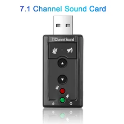 Carte son externe USB pour écouteurs, 7.1 canaux, interface audio 3.5mm, haut-parleur pour P1, 7, 8, Android, Linux, Mac OS