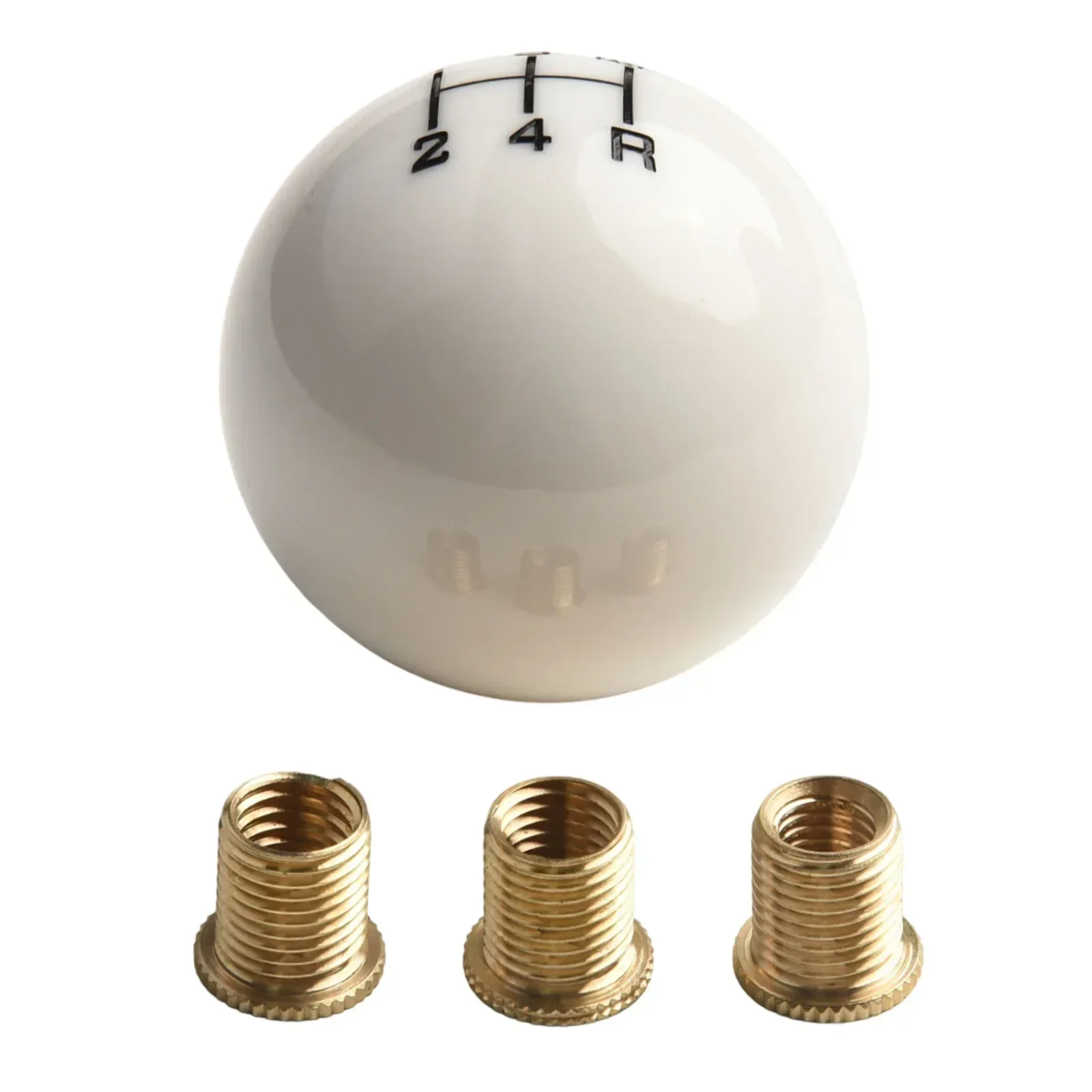 3 Thread Adapters Shift Knob Driving 1 Pc Black Diameter: 53.5mm Gear:5Speed Material: Resin White Condition: 100% Brand New image 4