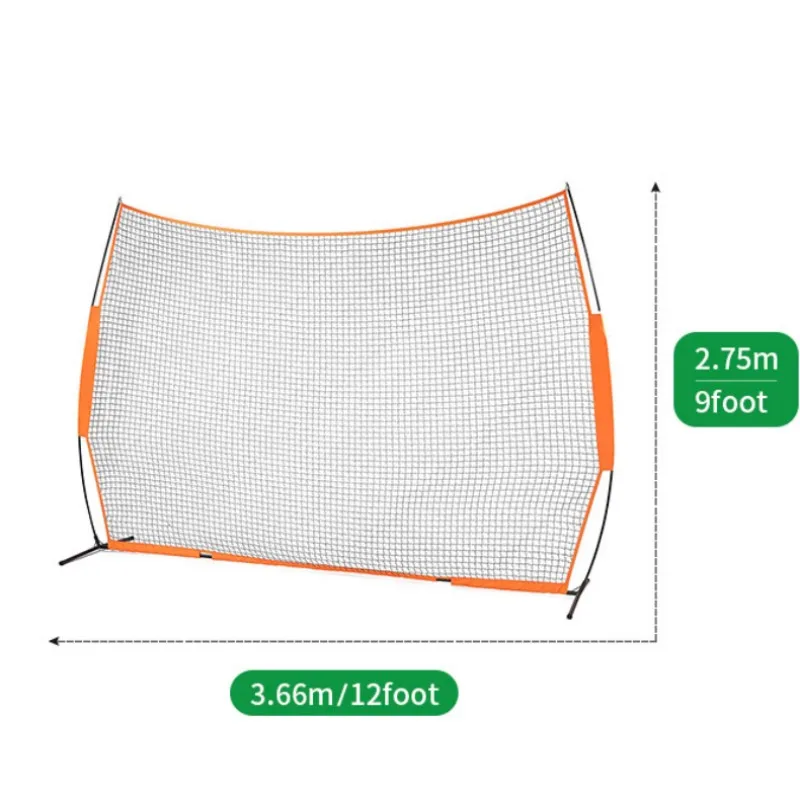 12x9 ft Huge Barrier Net for Sport Ball Barricade Backstop Net Practice Net for Baseball Softball Lacrosse Soccer Basketball