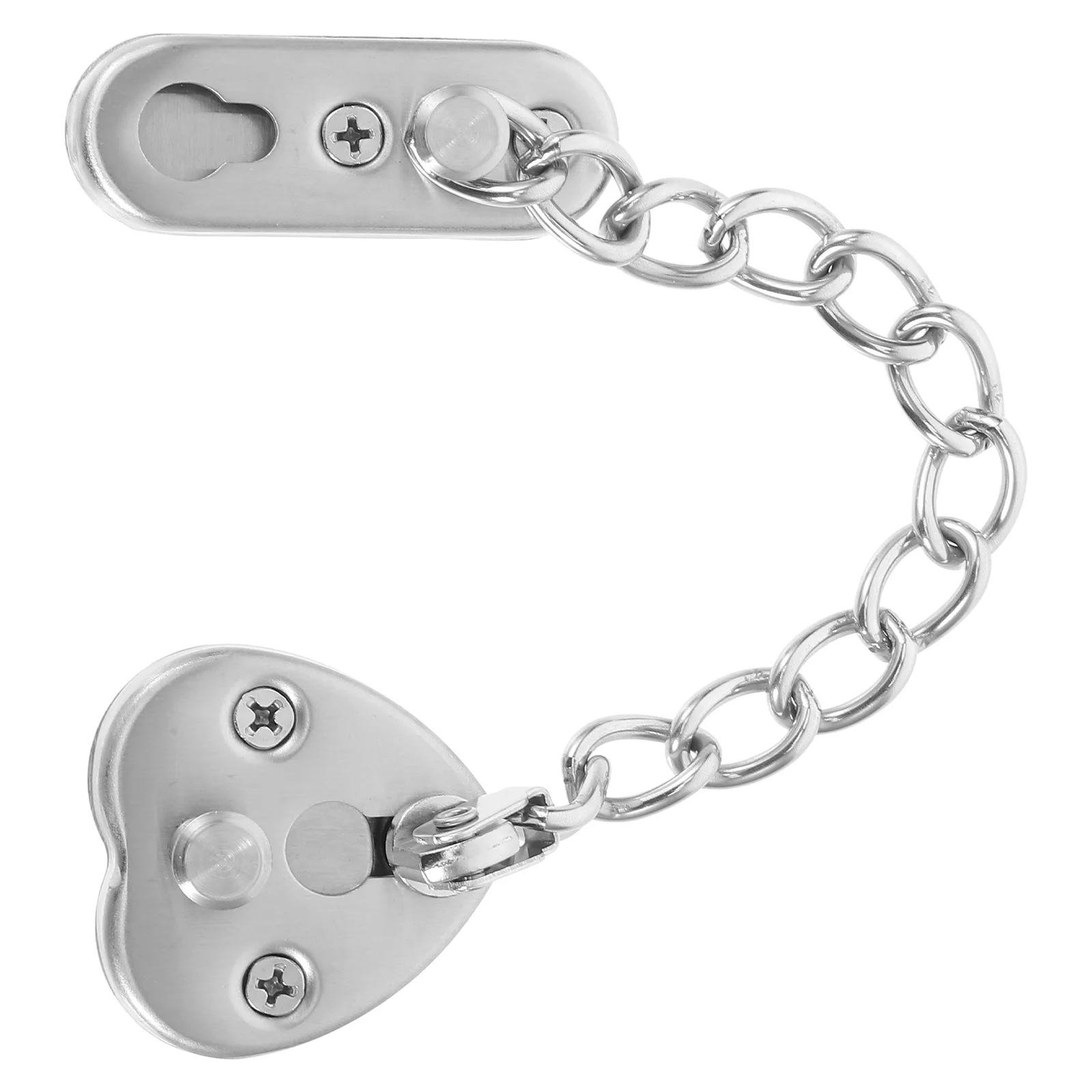 Stainless Steel Antitheft Door Chain Lock Nodrill Adjustable Heavyduty Security Latch for Hotel Home Internal Use