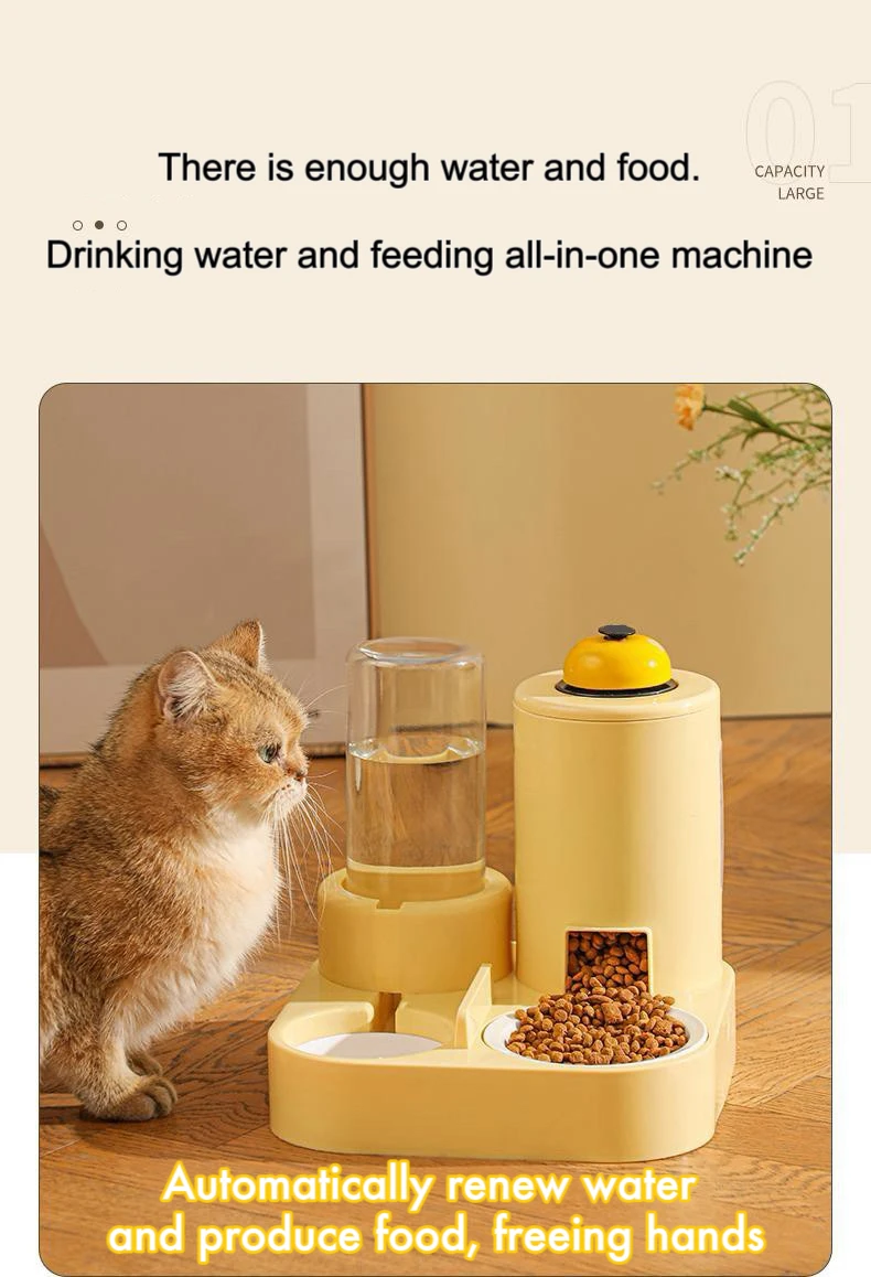 

New automatic cat feeder Water dispenser Pet food bowl Availiable Water dispenser Cat bowl Watering Supplies Pet accessories