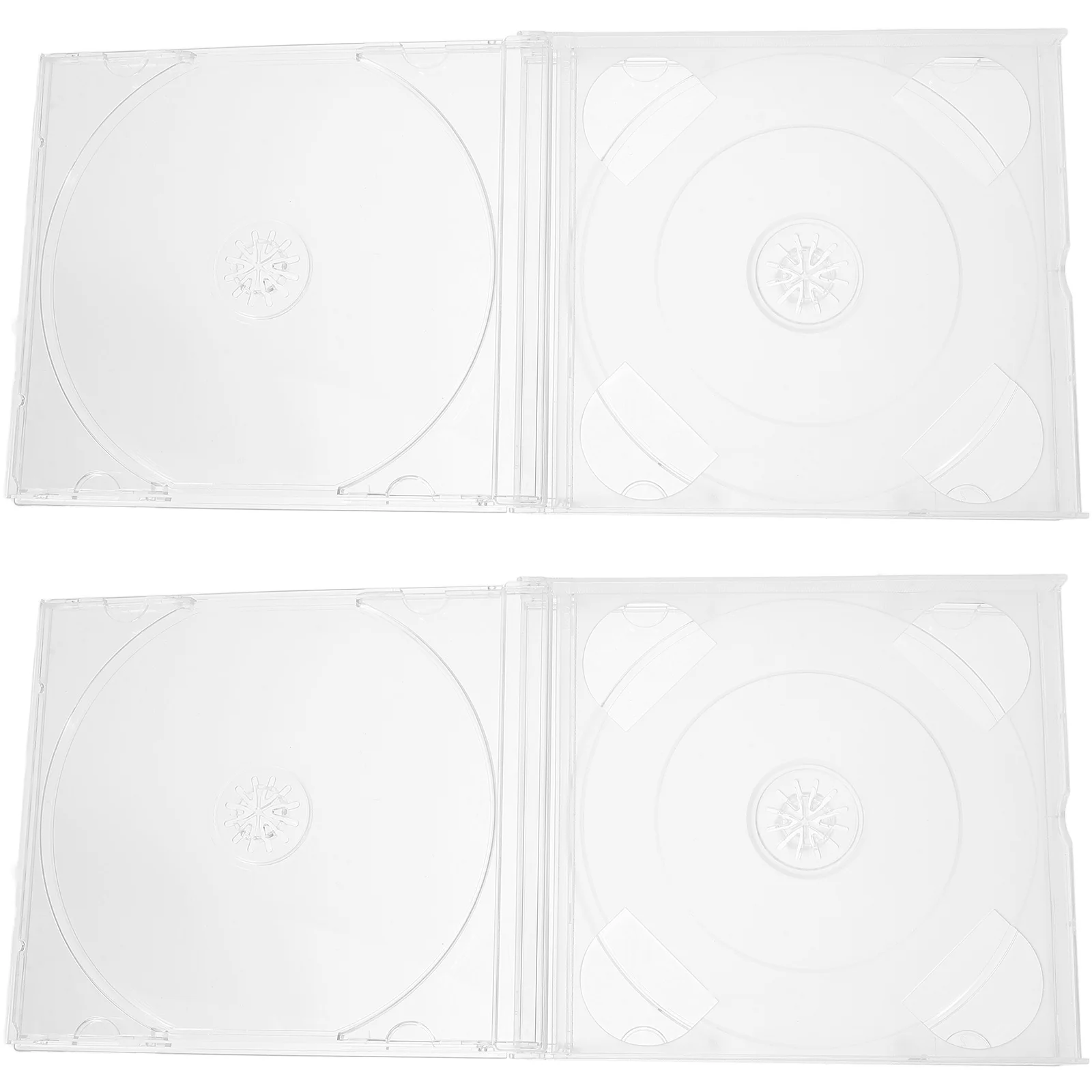 

2Pcs Clear Cd Cases Plastic Storage Boxes Lightweight Portable Holders for Cd Dvd Discs Scratch Protection