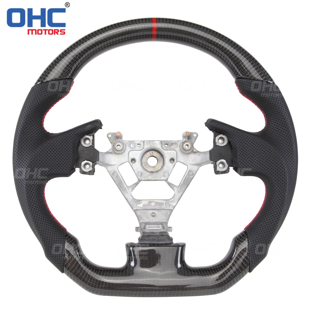 Car Steering Wheels fit for Infiniti G35 Coupe Sedan 2007 Real Carbon Fiber Steering Wheel OHC MOTORS