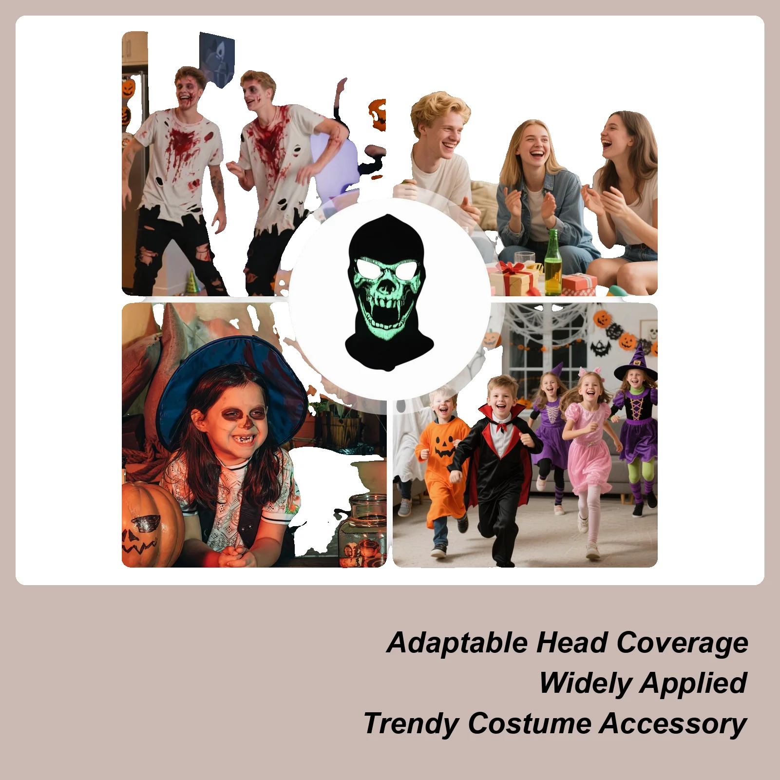 

Ветрозащитные лыжные чехлы для лица на Хэллоуин, ветрозащитный капюшон с черепом, защита от пыли и солнца, полный чехол для головы для бега, велосипедистов, женщин, косплей