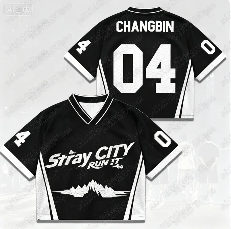 2026 Stray Lee Know Fan Side Support Korean Wave Male Group Hip Hop Rap Singer Concert T-Shirt Family Matching Streetwear