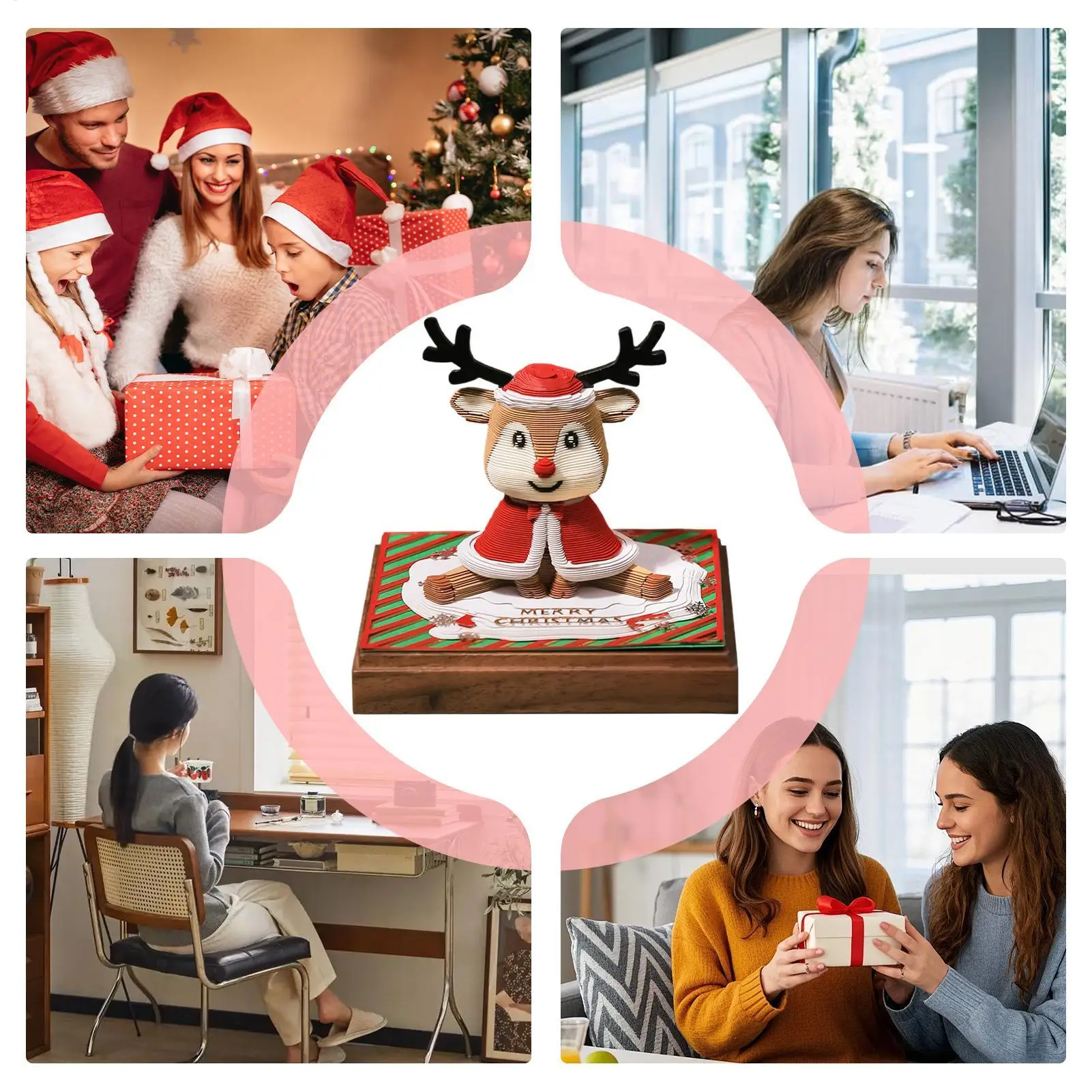 

Часы-календарь 2026 с дизайном оленя, ежедневник, рождественский тематический настольный календарь на отрыв, 2026 для детей, женщин, мужчин, учителей