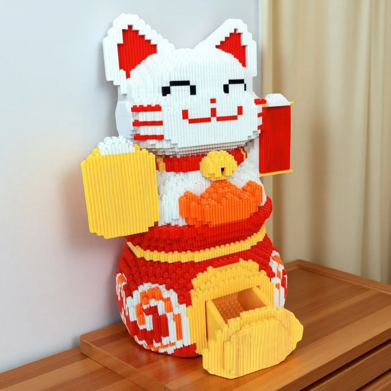 

6625 штук моделей Lucky Cat DIY, строительные блоки, креативные образовательные блоки, предназначенные для молодежи и взрослых, подарок на день рождения