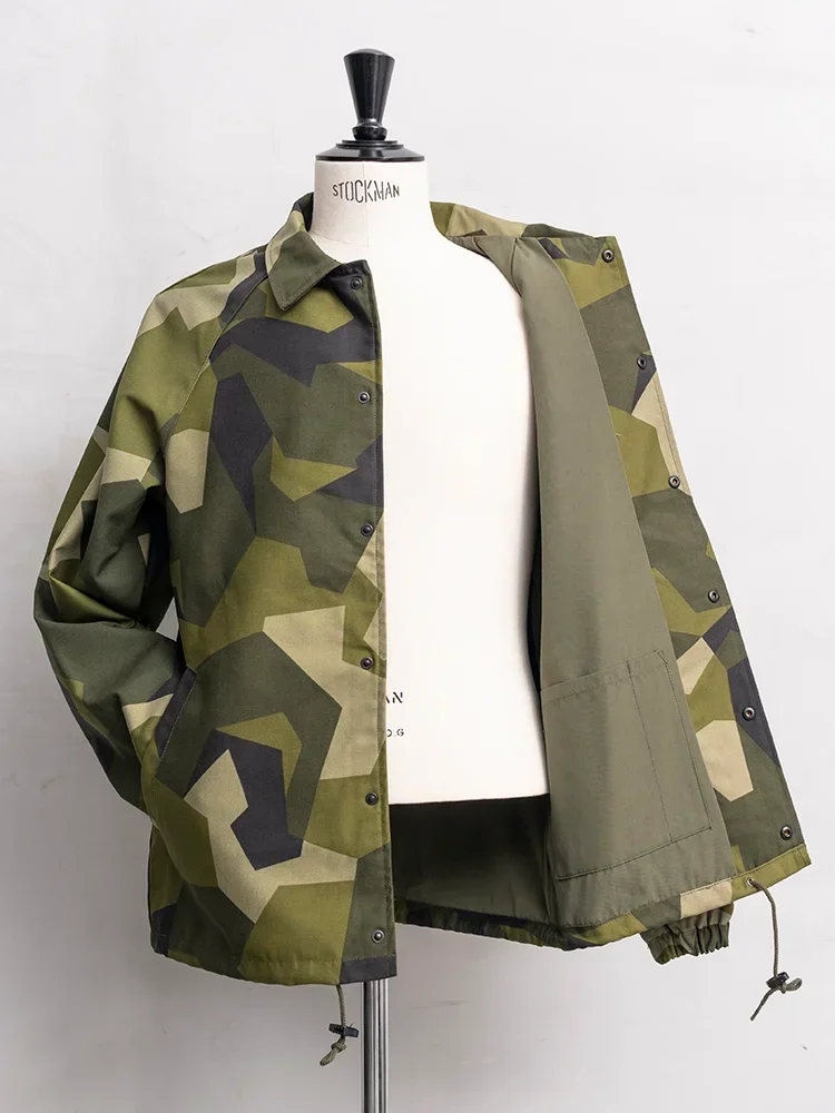 Schwedische M90 geometrische Tarnung, polnische Militärversion, M65 Herren-Frühlings- und Herbst-Trainerjacke