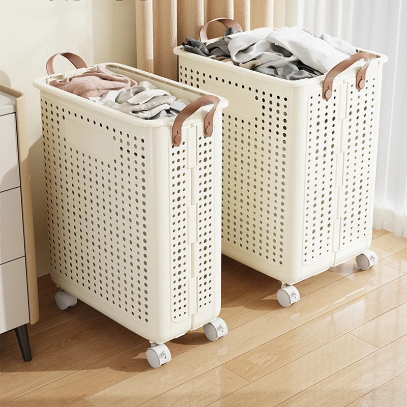 Niche Trolley Laundry Basts Dopper Folding Washing Trash Towels storage basket 2size