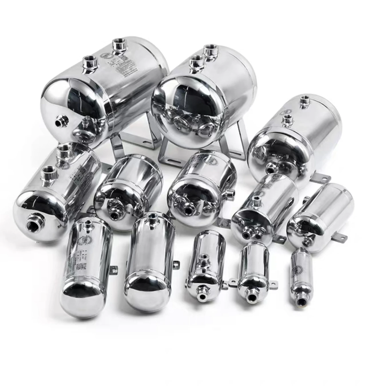 01/2/3/4/5/10/12 لتر 304 ضاغط هواء من الفولاذ المقاوم للصدأ خزان صامت محمول خزان هواء استقبال صغير #2