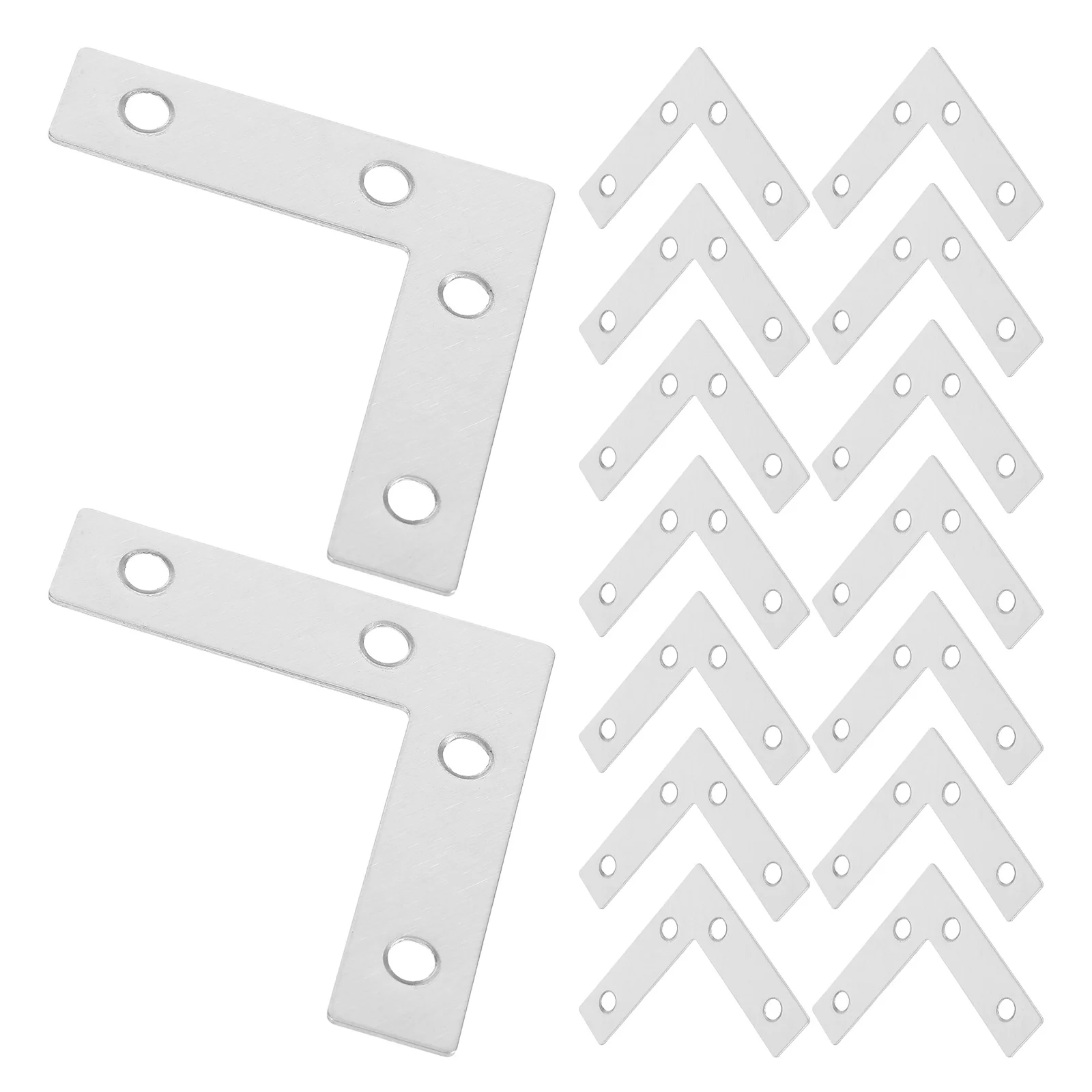 

1Set Stainless Steel Flat Corner Bracket L Type Shelf Connector for Shelving Brackets Heavy Duty Storage Support